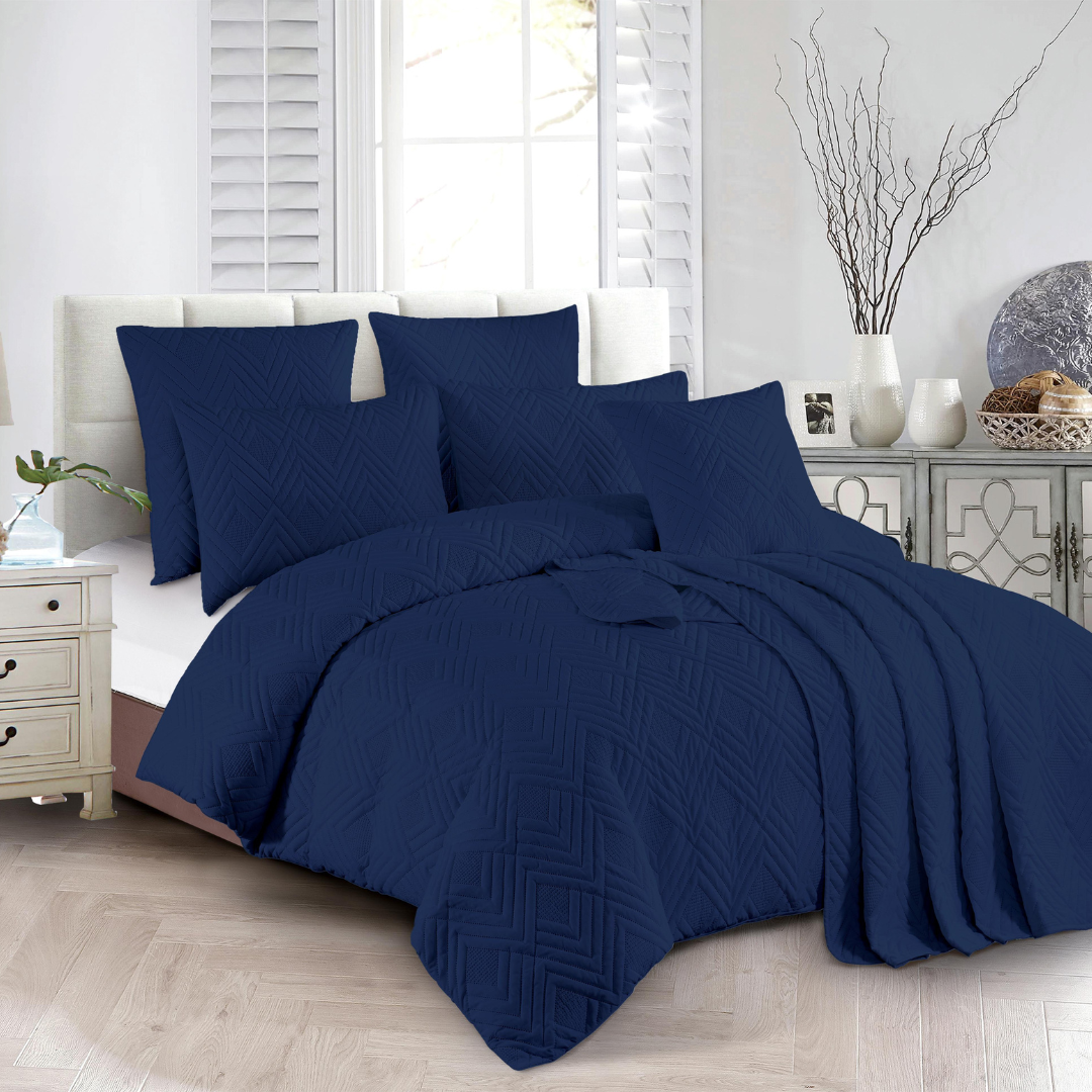Spencer Navy Quilt Cover Set