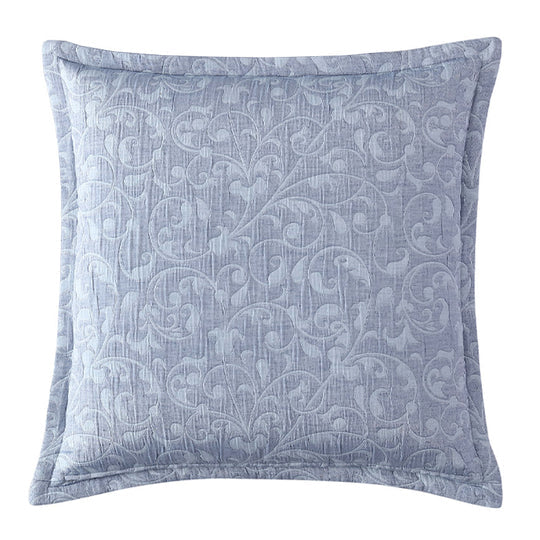 Leoni Blue European Pillowcase