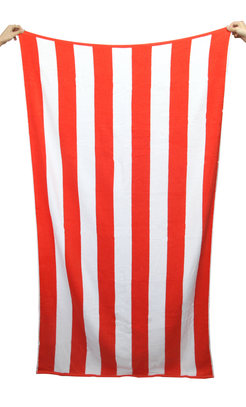Large Red Stripe Beach Towel