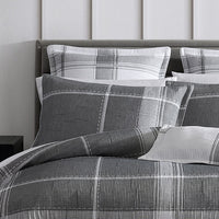 Cannon Charcoal Quilt Cover Set