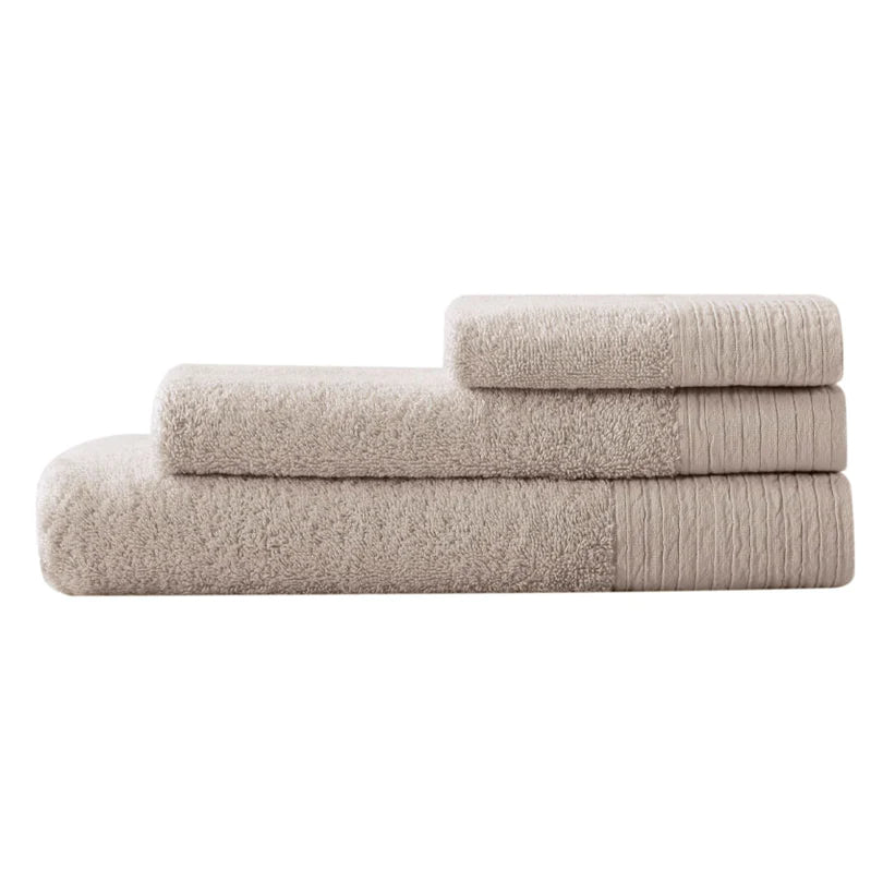 Organic Cotton Beige Bath Towels